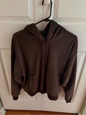 Abercrombie & Fitch Brown Hoodie Sweatshirt